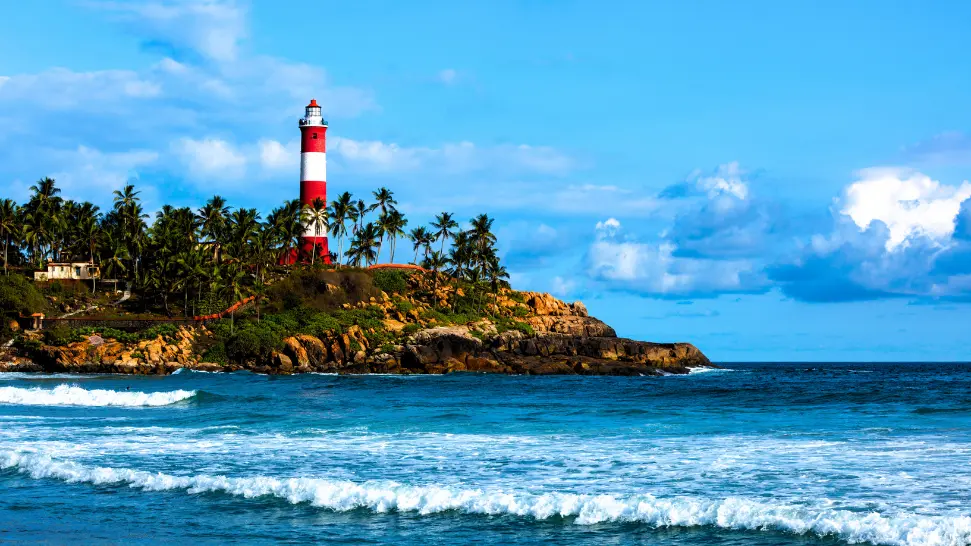 Kovalam Beach is one of the most popular beaches in India