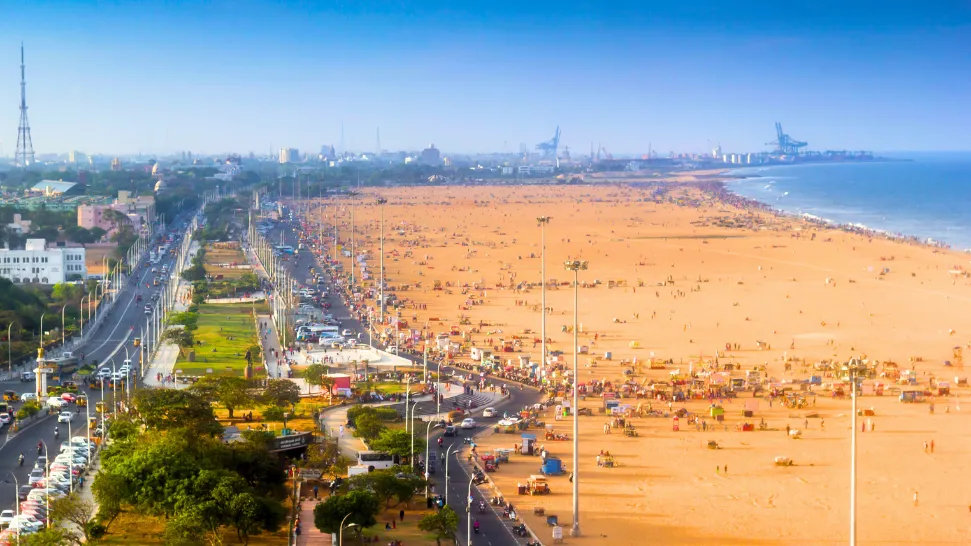 Marina Beach is one of the most popular beaches in India