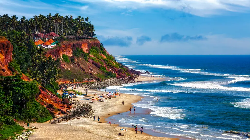 Varkala Beach is one of the most popular beaches in India