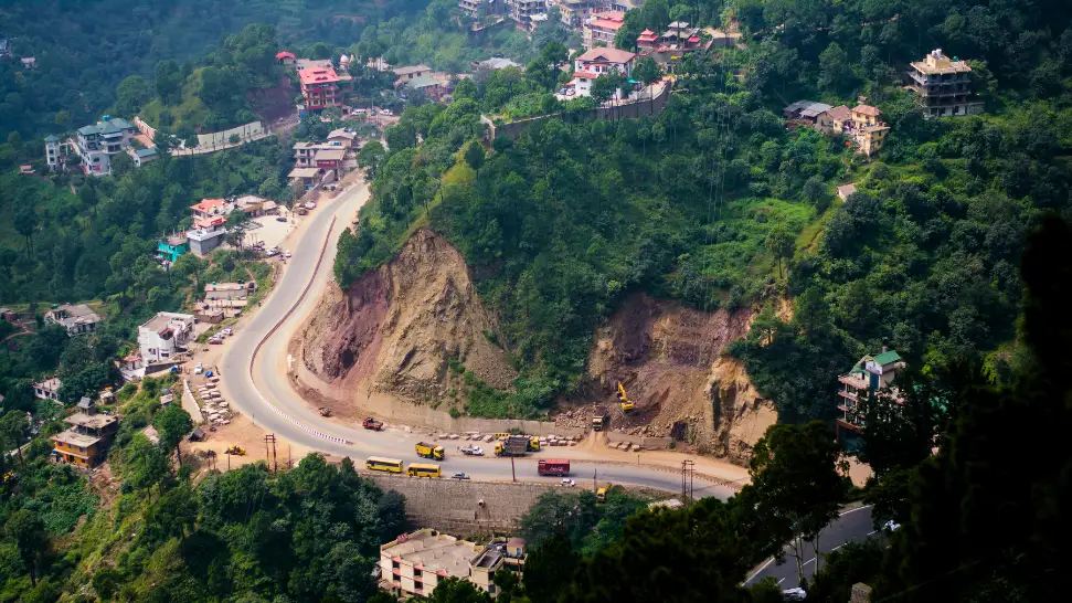 Scenic Barog surrounded by pine forests and the famous railway tunnel