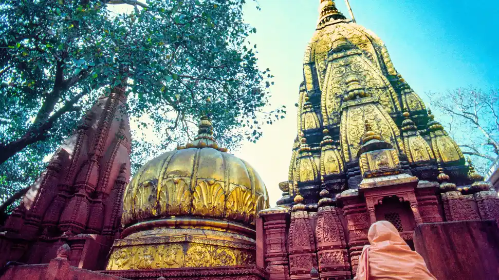 Golden dome of Kashi Vishwanath Temple, one of the 12 Jyotirlingas
