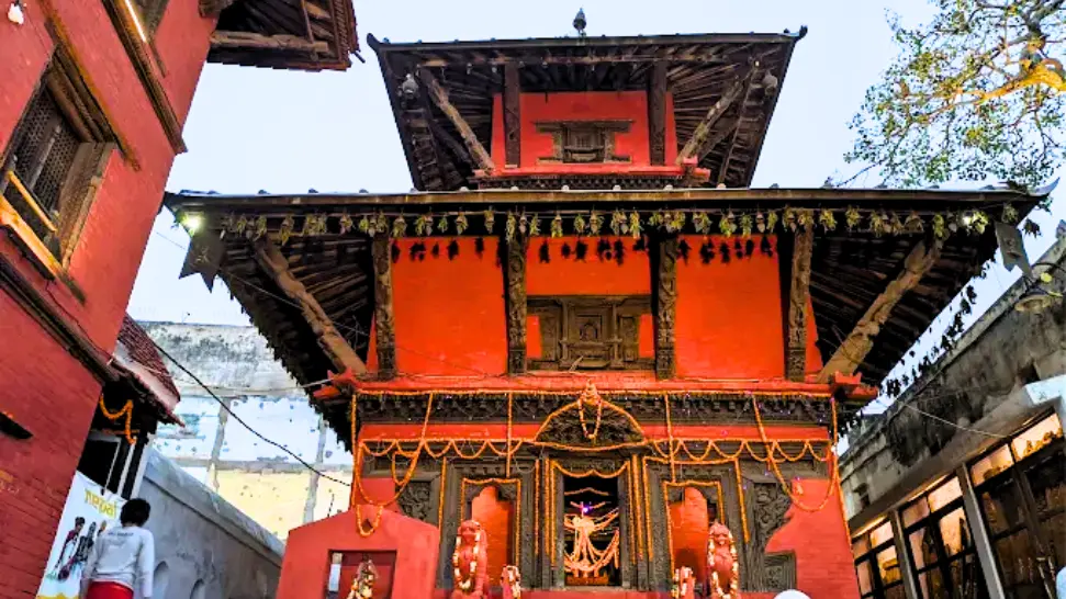 Nepalese-style wooden carvings at Nepali Temple, Lalita Ghat, Varanasi