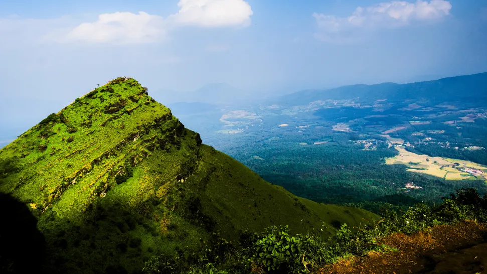 Rolling clouds over Baba Budangiri hills near Chikmagalur Karnataka