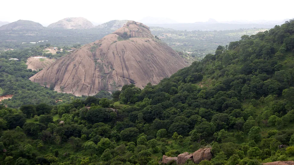 Rocky hills and adventure landscape at Ramanagara near Bangalore