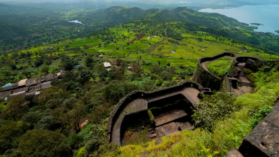 Lonavala hill station near Mumbai with misty hills and monsoon greenery