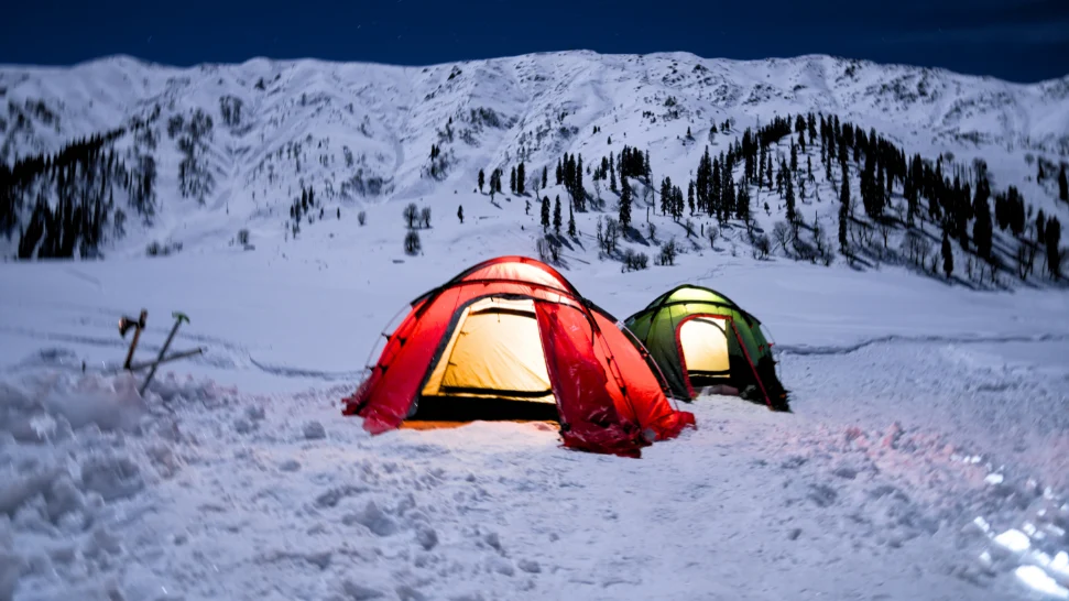 Snow Camping And Trekking is One of the Best Things To Do In Kashmir in December