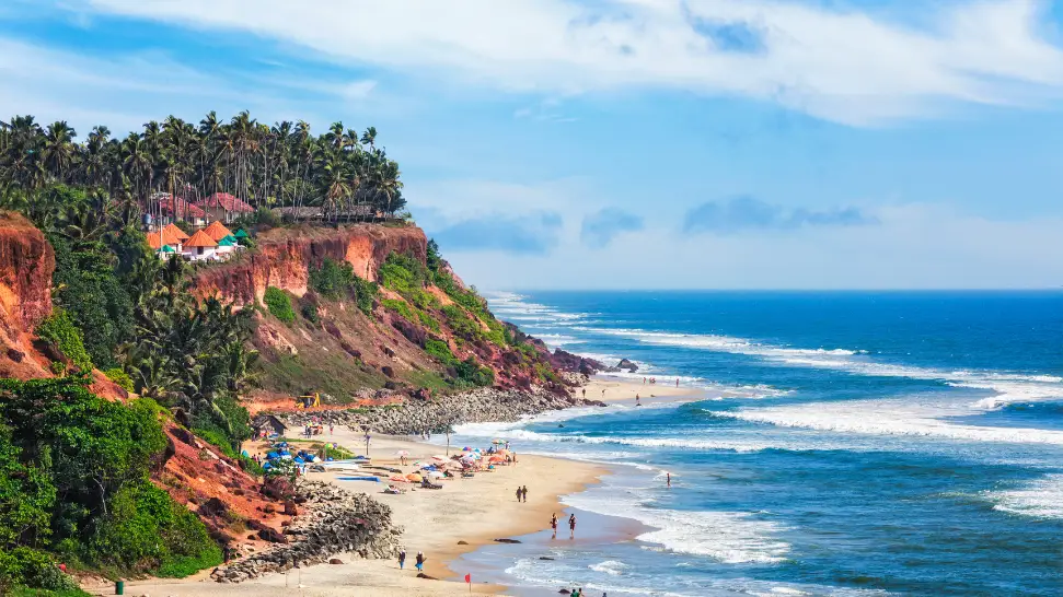 varkala beach is one of the best honeymoon places in Kerala