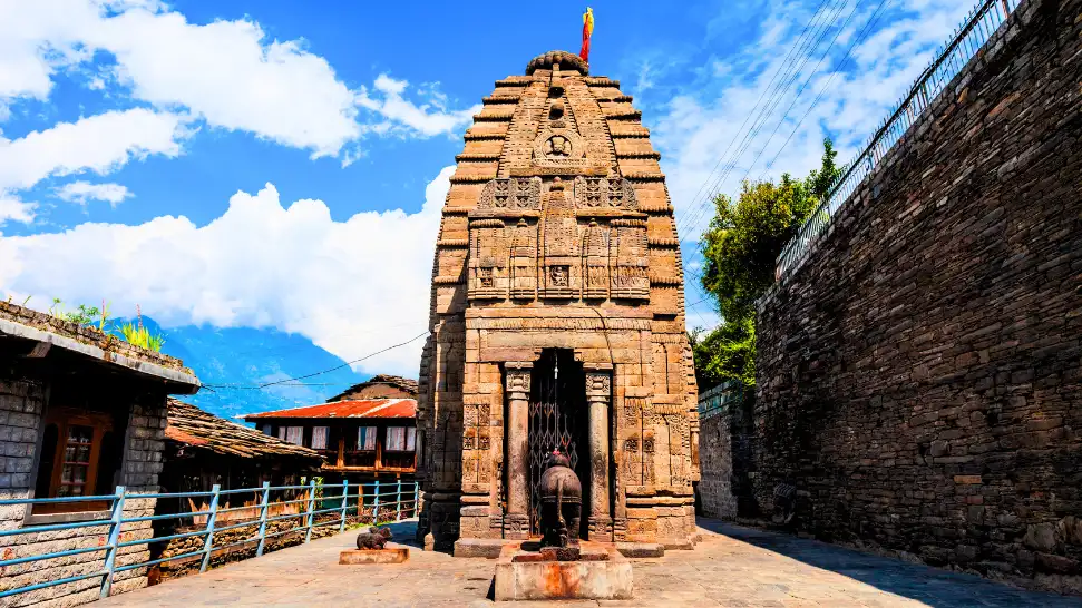 Historic Naggar Castle overlooking the Kullu Valley in Himachal Pradesh