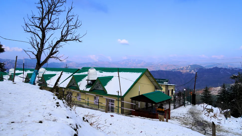 Kufri snow activities with horse riding and mountain views