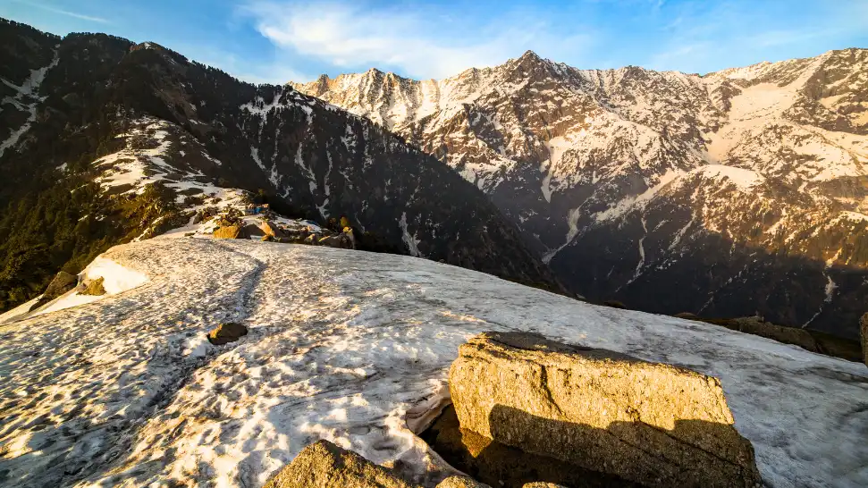 McLeodganj snow capped Dhauladhar range view