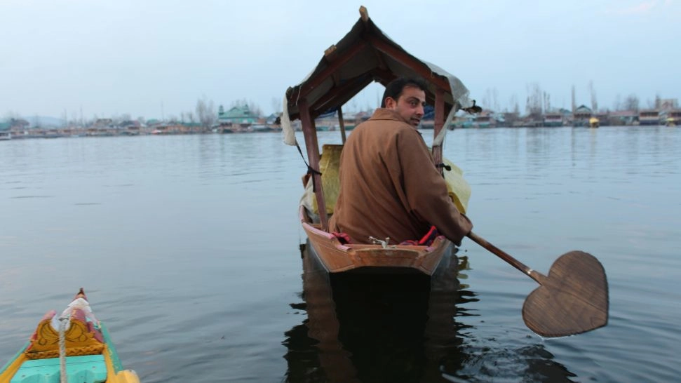 Water sports at Wular Lake is One of The Best Things to do in Kashmir