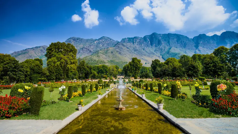 Mughal Gardens is One of The Best Things to Do in Kahmir in July