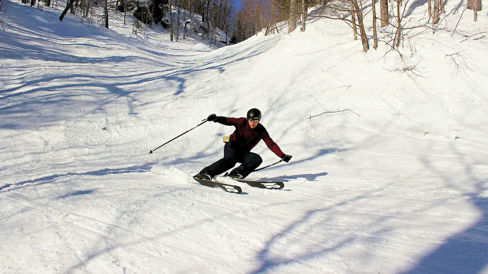 Skiing in Himachal at Solang Valley snow slopes