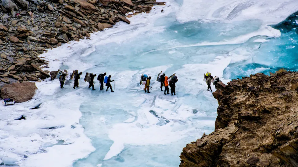 Chadar Frozen River Trek is One of The Best Winter Treks In India